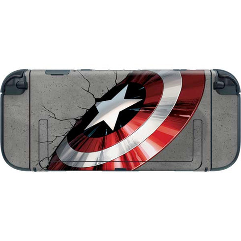 Marvel Captain America Shield Break Nintendo Switch 2 (2025) with Joy-Con Skin