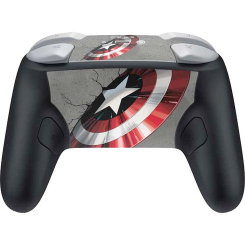 Marvel Captain America Shield Break Nintendo Switch 2 (2025) Pro Controller Skin