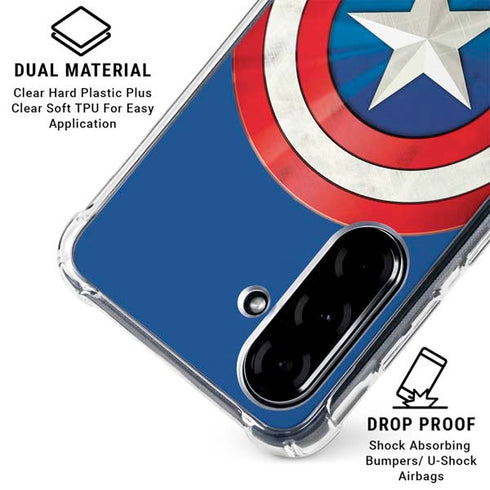 Marvel Captain America Shield Galaxy A36 5G Clear Case