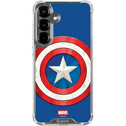 Marvel Captain America Shield Galaxy S26 Clear Case