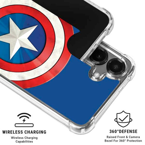 Marvel Captain America Shield Galaxy S26 Clear Case