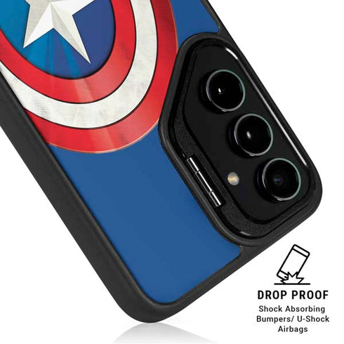 Marvel Captain America Shield Galaxy S26 Kickstand Case