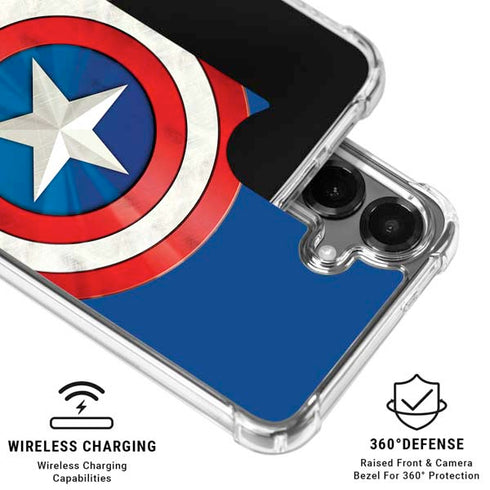 Marvel Captain America Shield Galaxy S26 Plus Clear Case
