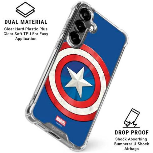 Marvel Captain America Shield Galaxy S26 Plus Clear Case