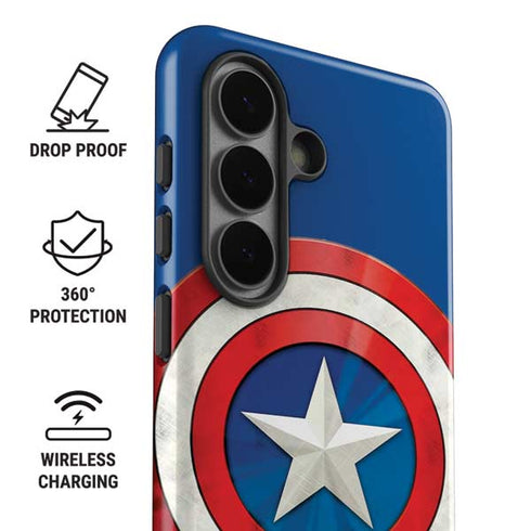 Marvel Captain America Shield Galaxy S26 Plus Impact Case