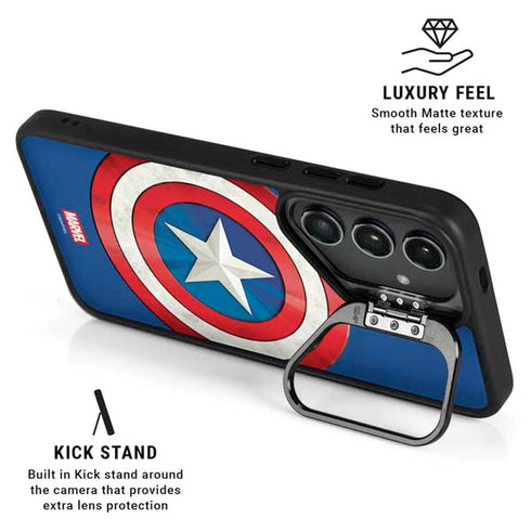 Marvel Captain America Shield Galaxy S26 Plus Kickstand Case
