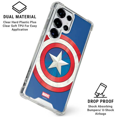 Marvel Captain America Shield Galaxy S26 Ultra Clear Case
