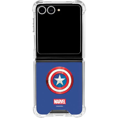 Marvel Captain America Shield Galaxy Z Flip7 Clear Case