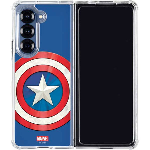 Marvel Captain America Shield Galaxy Z Fold7 Clear Case