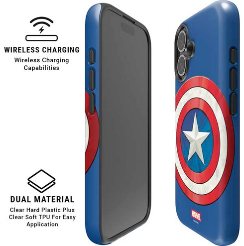 Marvel Captain America Shield iPhone 16 Magsafe Impact Case