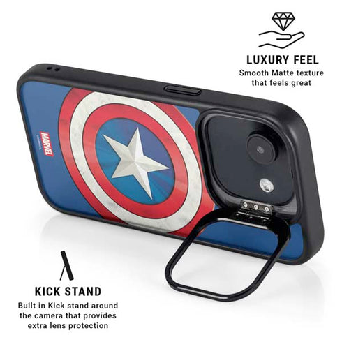 Marvel Captain America Shield iPhone 16e Kickstand Case