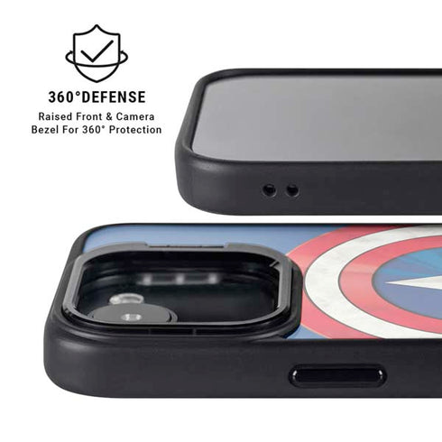 Marvel Captain America Shield iPhone 16e Kickstand Case