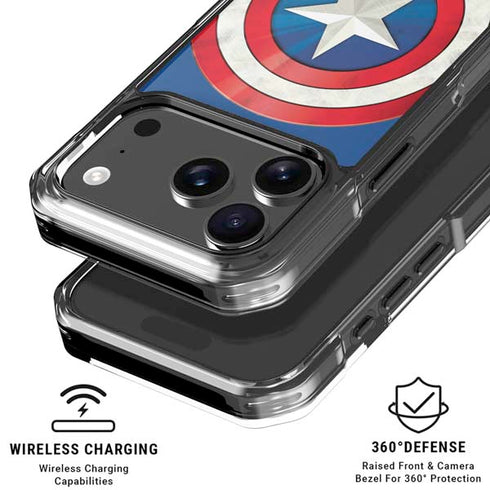 Marvel Captain America Shield iPhone 17 Pro Clear Case