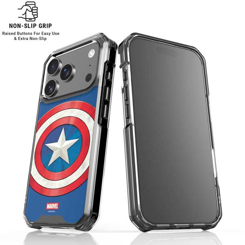 Marvel Captain America Shield iPhone 17 Pro Clear Case