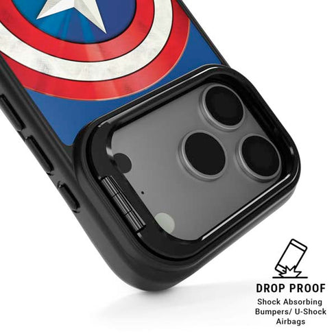 Marvel Captain America Shield iPhone 17 Pro Kickstand Case