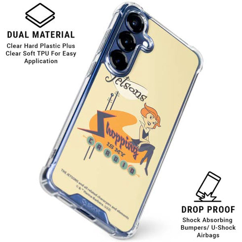 The Jetsons Shopping Is My Cardio Galaxy S25 Plus Clear Case