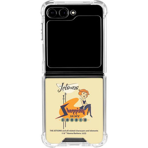 The Jetsons Shopping Is My Cardio Galaxy Z Flip6 Clear Case