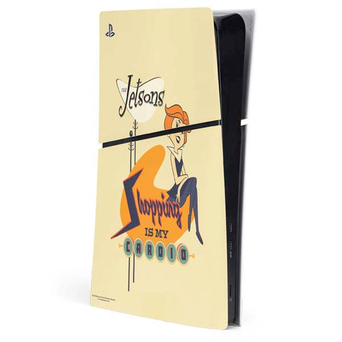 The Jetsons Shopping Is My Cardio PS5 Slim Digital Edition Console Skin