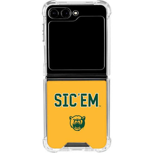 Baylor University Sic Em Galaxy Z Flip6 Clear Case