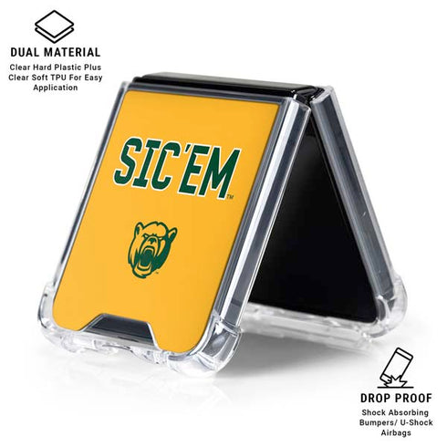 Baylor University Sic Em Galaxy Z Flip6 Clear Case