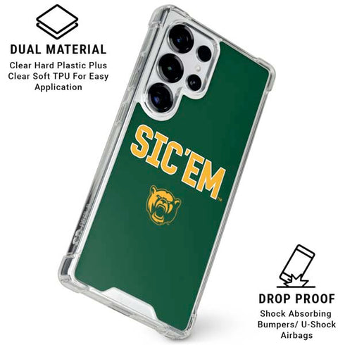 Baylor University Sic Em Green Galaxy S25 Ultra Clear Case