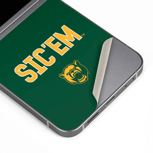 Baylor University Sic Em Green Galaxy Z Flip6 Skin