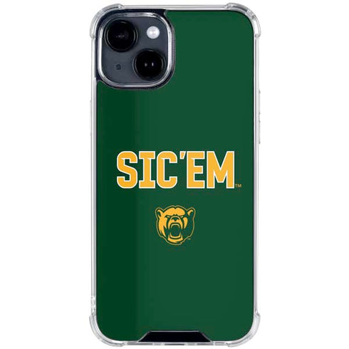 Baylor University Sic Em Green iPhone 15 Clear Case