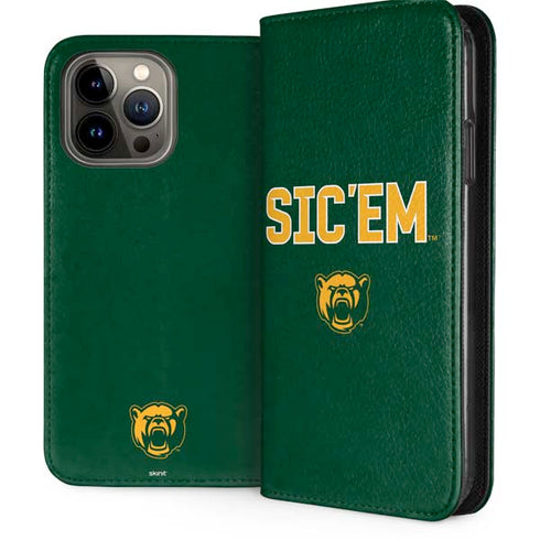 Baylor University Sic Em Green iPhone 15 Pro Max Folio Case