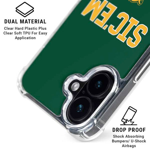 Baylor University Sic Em Green iPhone 16 Plus Clear Case