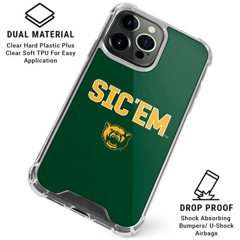 Baylor University Sic Em Green iPhone 16 Pro Max Clear Case