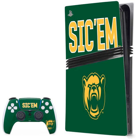 Baylor University Sic Em Green PlayStation PS5 Skins