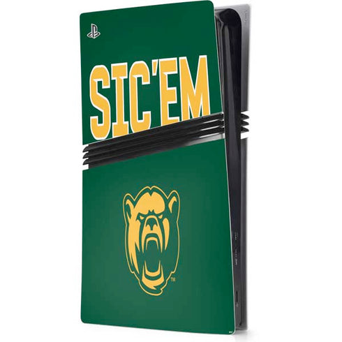 Baylor University Sic Em Green PS5 Pro Console Skin