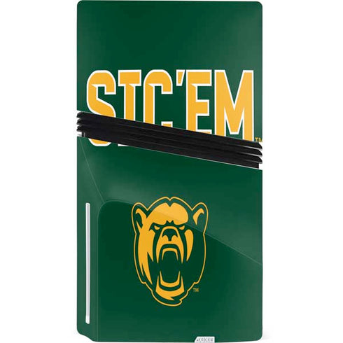 Baylor University Sic Em Green PS5 Pro Disk Console Skin