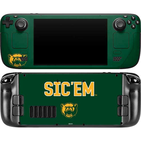 Baylor University Sic Em Green Steam Deck Handheld Gaming Computer OLED Skin