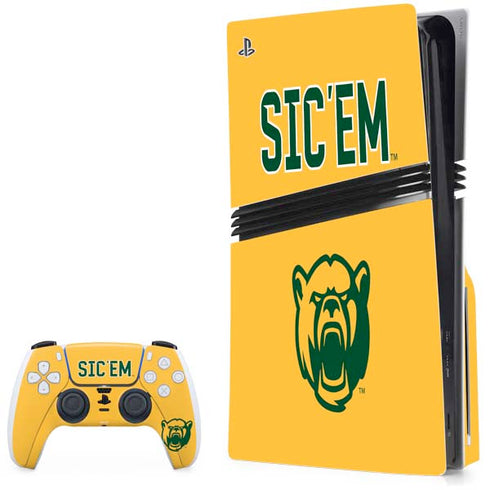 Baylor University Sic Em PS5 Pro Disk Bundle Skin