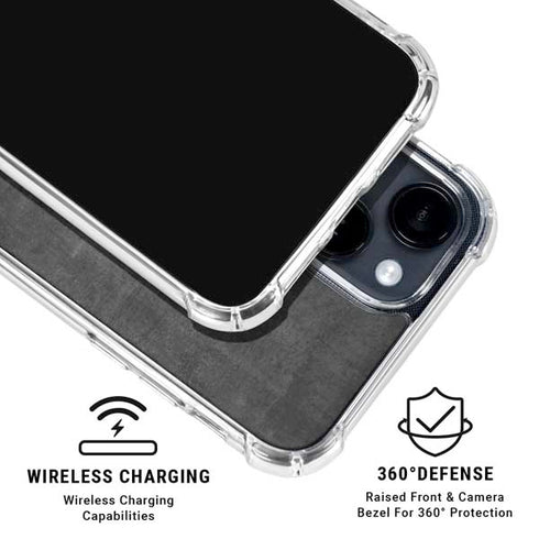 Silent Skull iPhone 15 Clear Case