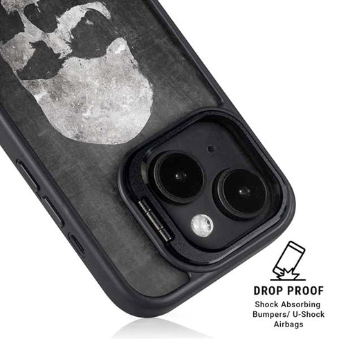 Silent Skull iPhone 15 Plus Kickstand Case