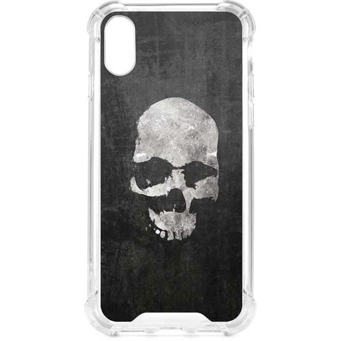 Silent Skull iPhone XS Clear Case
