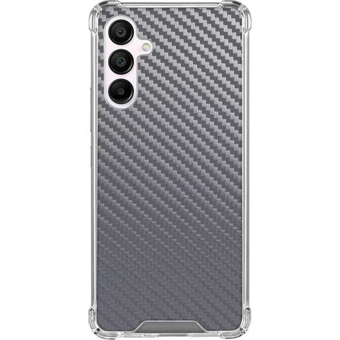 Silver Carbon Fiber Specialty Texture Material Galaxy A16 5G Clear Case