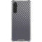 Silver Carbon Fiber Specialty Texture Material Galaxy A17 Clear Case