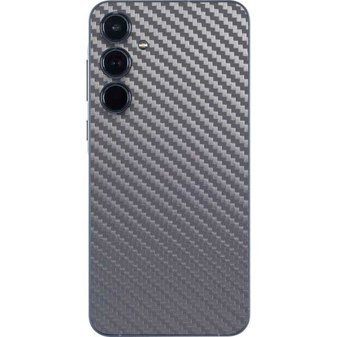 Silver Carbon Fiber Specialty Texture Material Galaxy A35 5G Skin