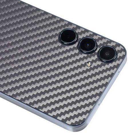 Silver Carbon Fiber Specialty Texture Material Galaxy A35 5G Skin