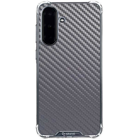 Silver Carbon Fiber Specialty Texture Material Galaxy A36 5G Clear Case
