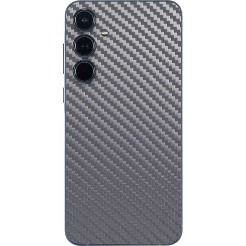 Silver Carbon Fiber Specialty Texture Material Galaxy A55 5G Skin