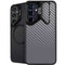 Silver Carbon Fiber Specialty Texture Material Galaxy S24 FE Kickstand Case