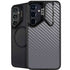 Silver Carbon Fiber Specialty Texture Material Galaxy S24 FE Kickstand Case