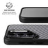 Silver Carbon Fiber Specialty Texture Material Galaxy S24 FE Kickstand Case