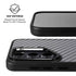 Silver Carbon Fiber Specialty Texture Material Galaxy S24 Kickstand Case