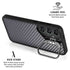 Silver Carbon Fiber Specialty Texture Material Galaxy S25 Plus Kickstand Case