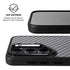 Silver Carbon Fiber Specialty Texture Material Galaxy S25 Plus Kickstand Case